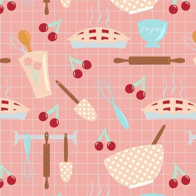 Cherry Kitchen Fabric, Wallpaper and Home Decor | Spoonflower