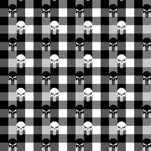 Skull mock plaid