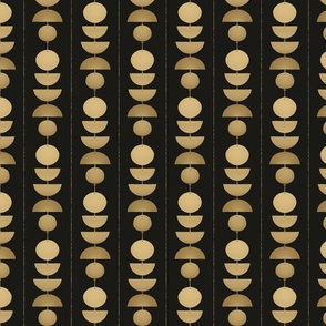 Black & gold boho bauble stripes