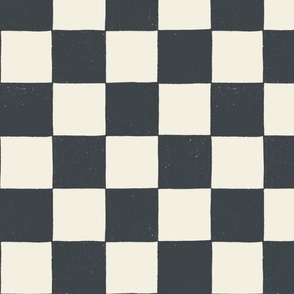 Checkerboard in charcoal grey