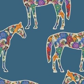 Feels Like a Winning Day,  Colorful Ponies on Benjamin Moore Lucerne