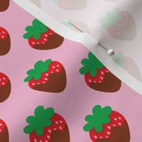 chocolate strawberry green top halfdrop small