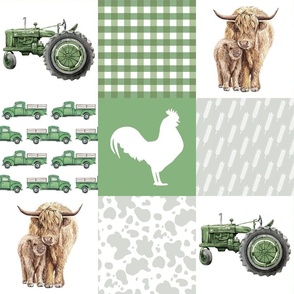 Highland Cow Green Layout