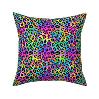 Bright Neon Rainbow colors Leopard 