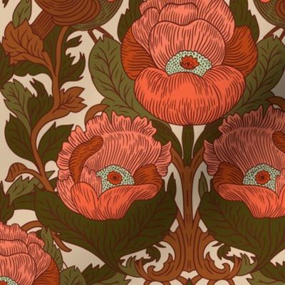 KIN POPPY DAMASK