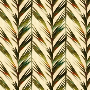 Palm tree leaves pattern hand drawn