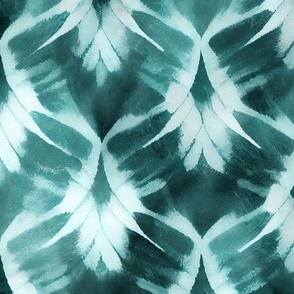 Turquoise Fashionable Tie Dye Large Scale Summer Pattern