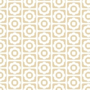 2689 D - ditsy floral tiles, beige