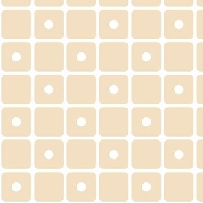 2691 D - simple square tiles, creamy