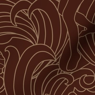 1970S SURF ZEN OUTLINE DARK BROWN