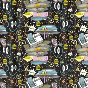  Black_Time Hamburger Spaceship Pattern