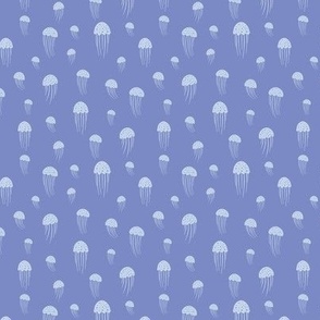 Mini - Sky blue jellyfish sea repeat pattern