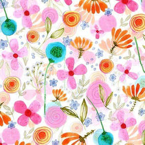 Watercolor Whimsy Floral
