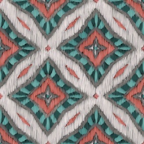 Embroidered Ikat