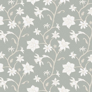 trailing flowers light neutral colors | medium 