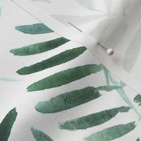 Larger scale secret jungle - watercolour leaves - nature fern - painted leaf greenery foliage b131-1