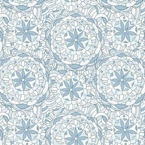 Light Blue Retro Mandala 