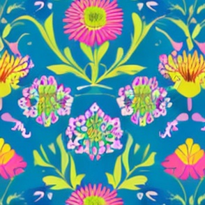 Bright Blooms: A Floral Print with a Traditional Twist