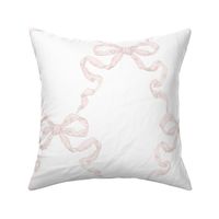 Large Hannah Ribbon Petal Pink On White 