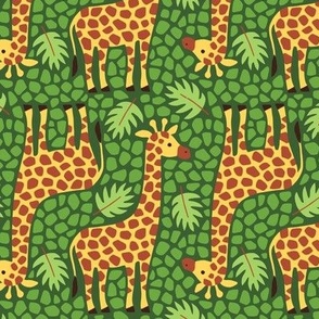 Giraffe Safari olive green