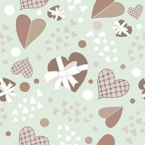 Cute Chocolate Mint Hearts