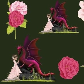 Pink-Princess & Dragon-1