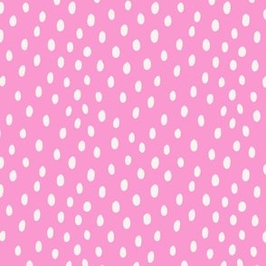 Pink Polka Dots / Pink Sketchy Dots / Lovely Spring Collection / Coordinating Fabric Designs