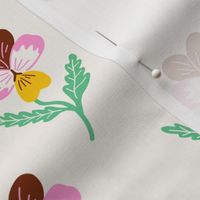 Pastel Pansies Design / Spring Pansies / Lovely Spring Collection / Coordinating Fabric Designs