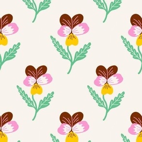 Pastel Pansies Design / Spring Pansies / Lovely Spring Collection / Coordinating Fabric Designs
