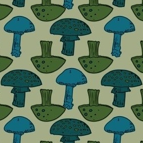 blue-green mushroom march 