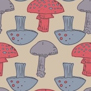 blue-red  mushroom march 