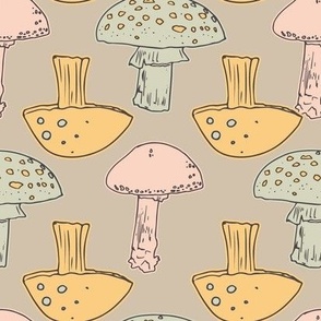 pink-yellow mushroom march 