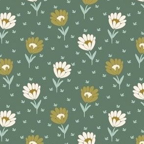 Joyful Daisies {on Cypress Green} Daisy Flower Garden