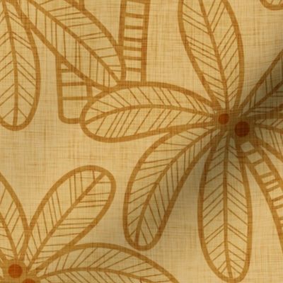 Palm Trees- Vintage Colors- Dark Honey Gold-  Bohemian Botanical- Boho Plants- Earth TonesTropical Wallpaper- Large