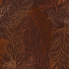 Branches in Rich Earthtones - XL