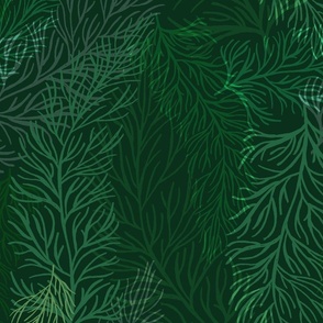 Branches in Rich Emerald Green - XL