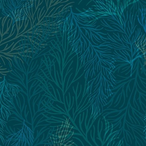 Branches in Rich Teal - XL