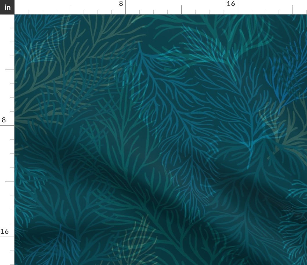 Branches in Rich Teal - XL