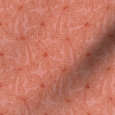 Palm Trees- Vintage Colors- Dark Pink-  Bohemian Botanical- Boho Plants- Coral Tropical Wallpaper- sMini