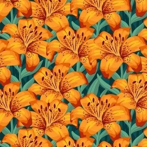 Orange Tiger Lillies - Medium