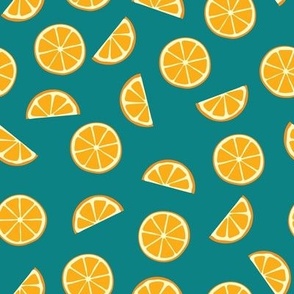 Orange Slices Blue Summer 