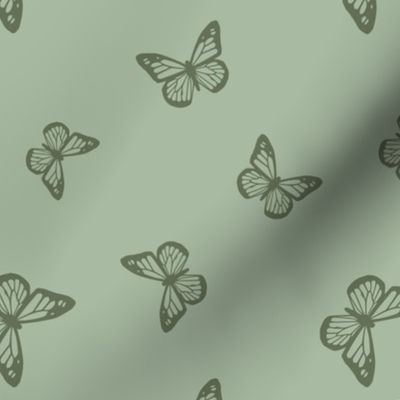 Boho sage butterflies 