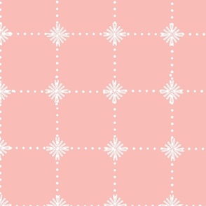 Pink and beige floral pattern