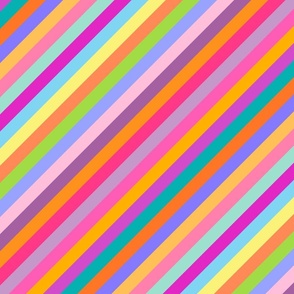 Rainbow Diagonal Stripes (large)