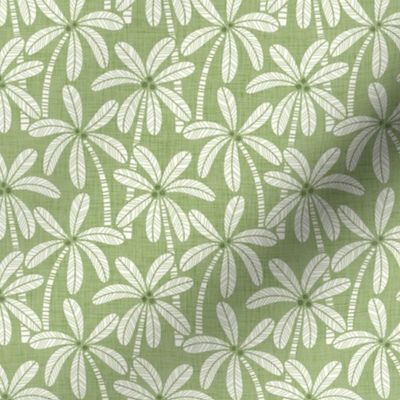 Palm Trees- Vintage Colors- Green-  Bohemian Botanical- Boho Plants- Tropical Wallpaper- sMini