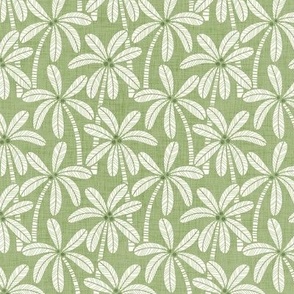 Palm Trees- Vintage Colors- Green-  Bohemian Botanical- Boho Plants- Tropical Wallpaper- sMini