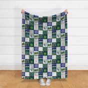 Camp Out Theme Rustic Boys Quilt Style Blanket 