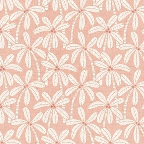 Palm Trees- Vintage Colors- Pink-  Bohemian Botanical- Boho Plants- Tropical Wallpaper- sMini