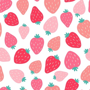 Jumbo | Strawberry Toss on White