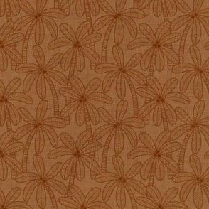Palm Trees- Vintage Colors- Terracotta-  Bohemian Botanical- Boho Plants- Earth TonesTropical Wallpaper- sMini